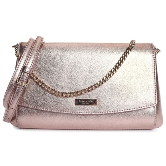 💕KATE SPADE💕 Greer Laurel Way Rose Gold Crossbody Handbag NWT - Picture 1 of 8